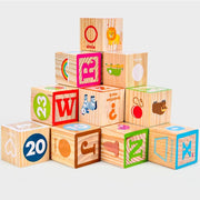 Wooden ABC & Number Combination Building Blocks Set