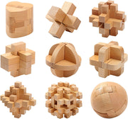 Wooden Kong Ming Lock Brain Teaser Set