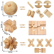 Wooden Kong Ming Lock Brain Teaser Set