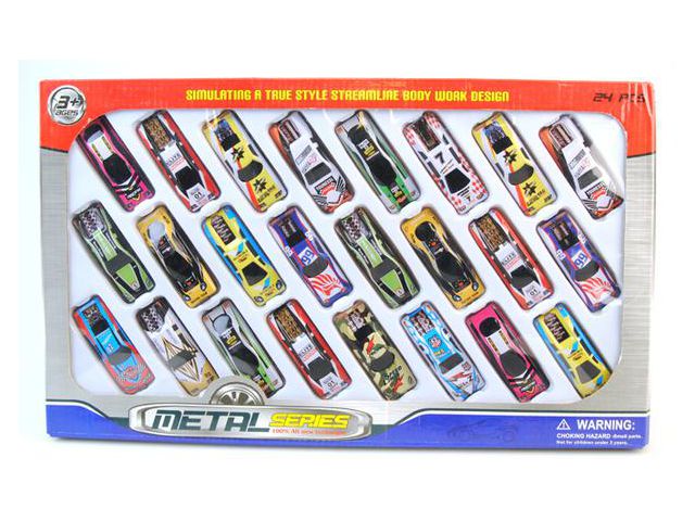 Metal Die-Cast Car Set 24-Pack 1:64 product image 1