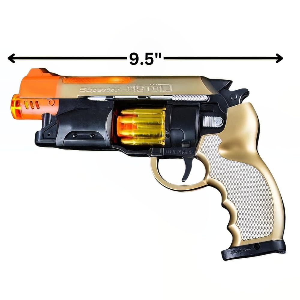 Superior Pistol LED Light & Sound Toy Revolver
