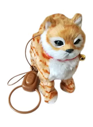 Interactive Electronic Tabby Cat Plush Toy