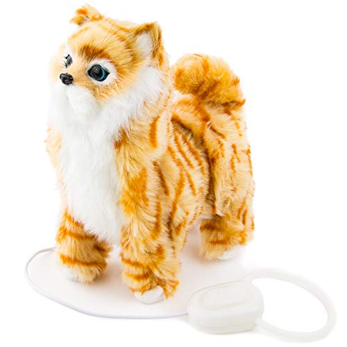 Interactive Electronic Tabby Cat Plush Toy