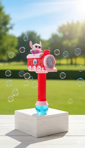 Pink Angel (Stitch Series) Train Bubble Wand Machine