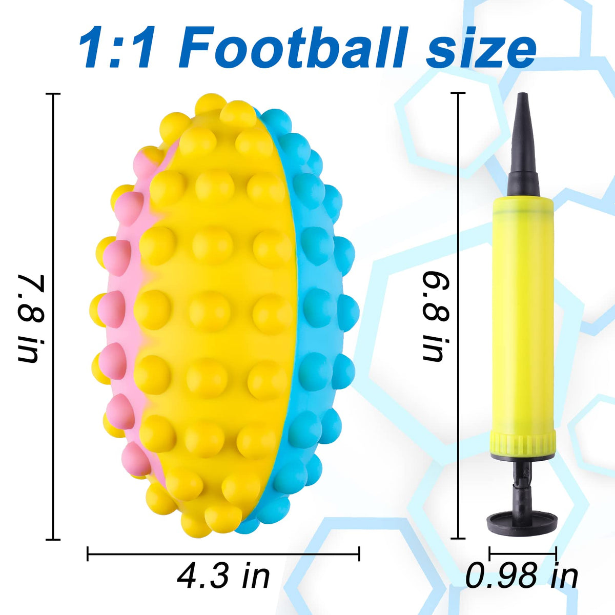Inflatable Pop Bubble American Football Fidget Toy Set