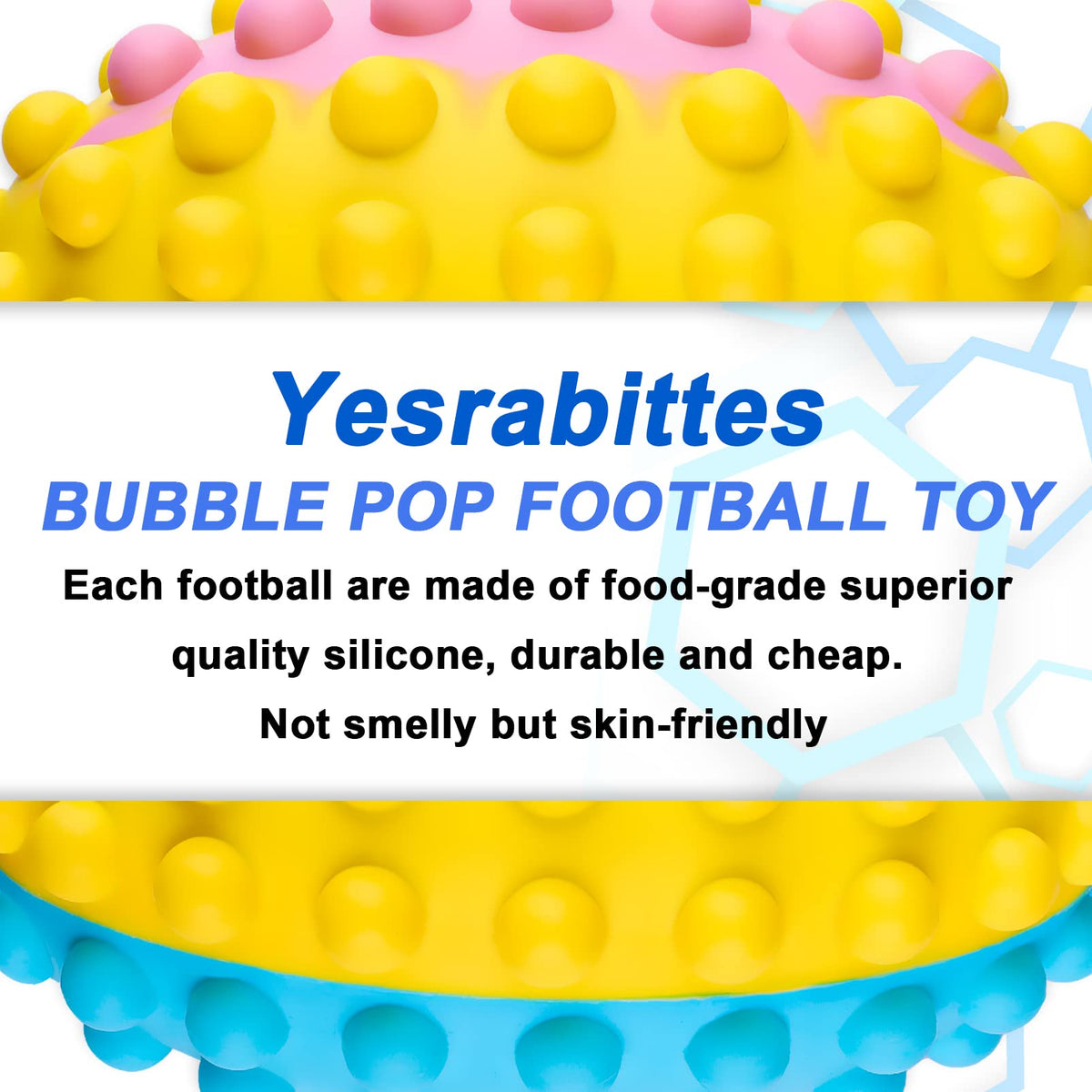 Inflatable Pop Bubble American Football Fidget Toy Set