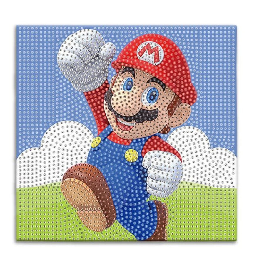 Mario 5D Diamond Painting Canvas Board Kit
