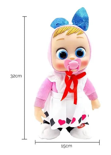 Interactive Cry Baby Plush Doll Toy