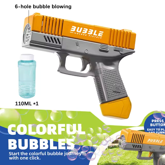 Automatic 6-Hole Bubble Blaster Gun Set