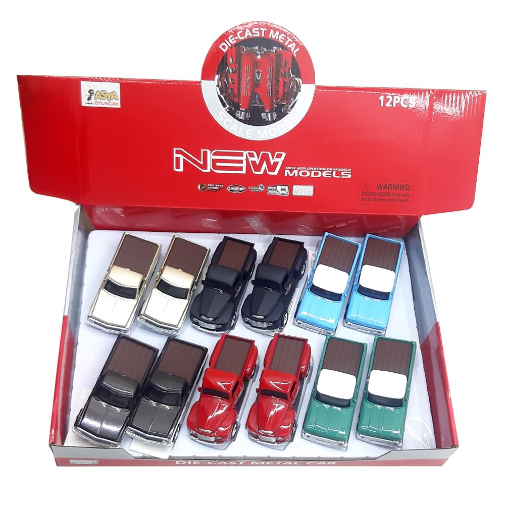 Vintage Classic Pickup Truck Die-Cast Model Set — 12-Piece