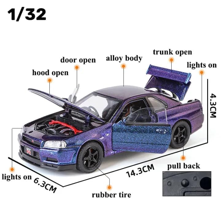 Nissan Skyline GT-R (R34) Die-Cast Model Set