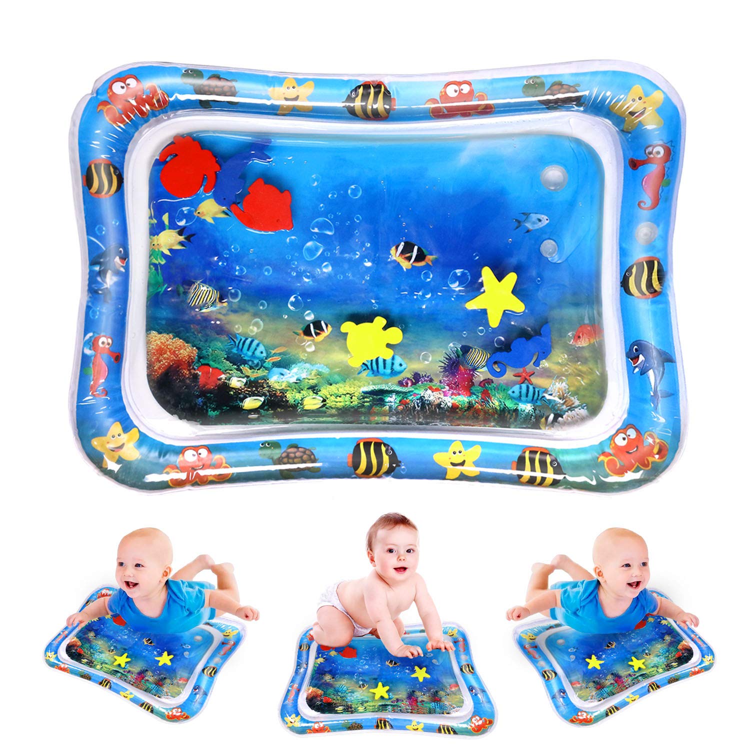 Inflatable Incline Tummy Time Water Play Mat