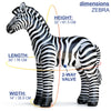 Realistic Lifesize Inflatable Standing Zebra Prop