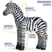 Realistic Lifesize Inflatable Standing Zebra Prop