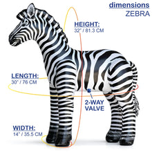 Realistic Lifesize Inflatable Standing Zebra Prop