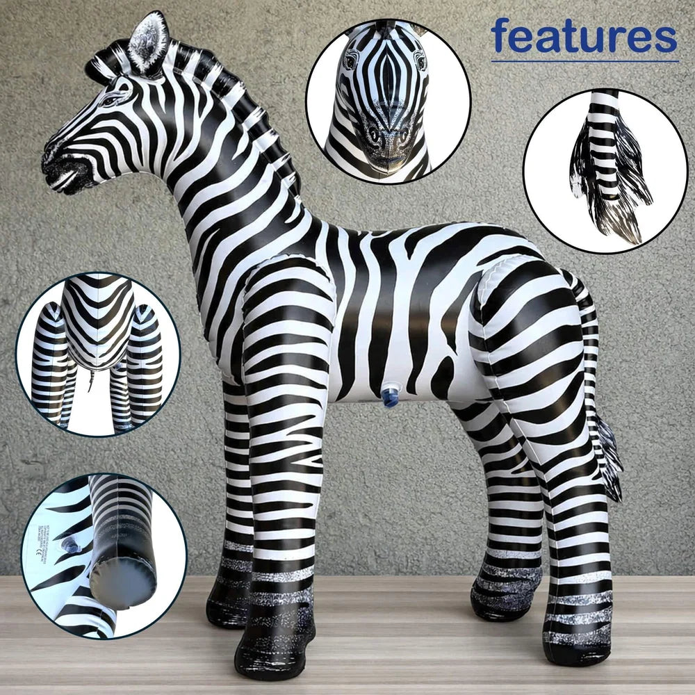 Realistic Lifesize Inflatable Standing Zebra Prop