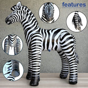 Realistic Lifesize Inflatable Standing Zebra Prop