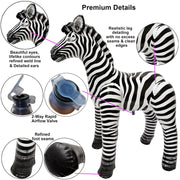 Realistic Lifesize Inflatable Standing Zebra Prop
