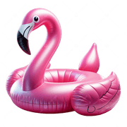 Inflatable Winged Pink Flamingo Swimming Tube Float