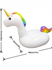Inflatable Rainbow Magical Unicorn Swimming Float Ring