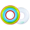 Inflatable Rainbow Striped Swimming Ring Float