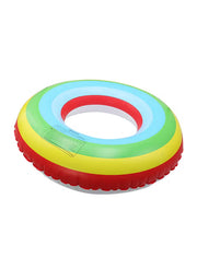 Inflatable Rainbow Striped Swimming Ring Float