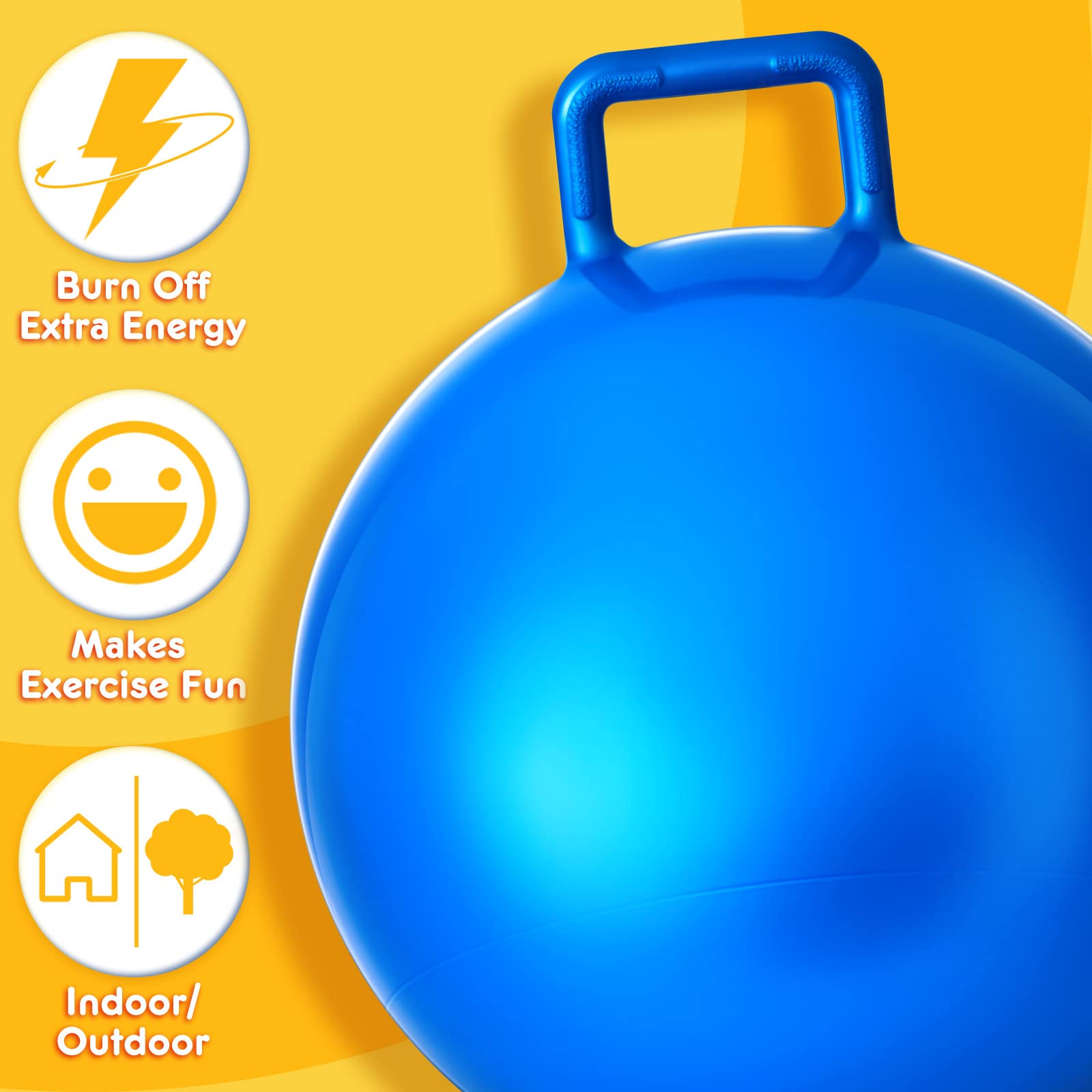 Inflatable Hopper Ball with Loop Handle
