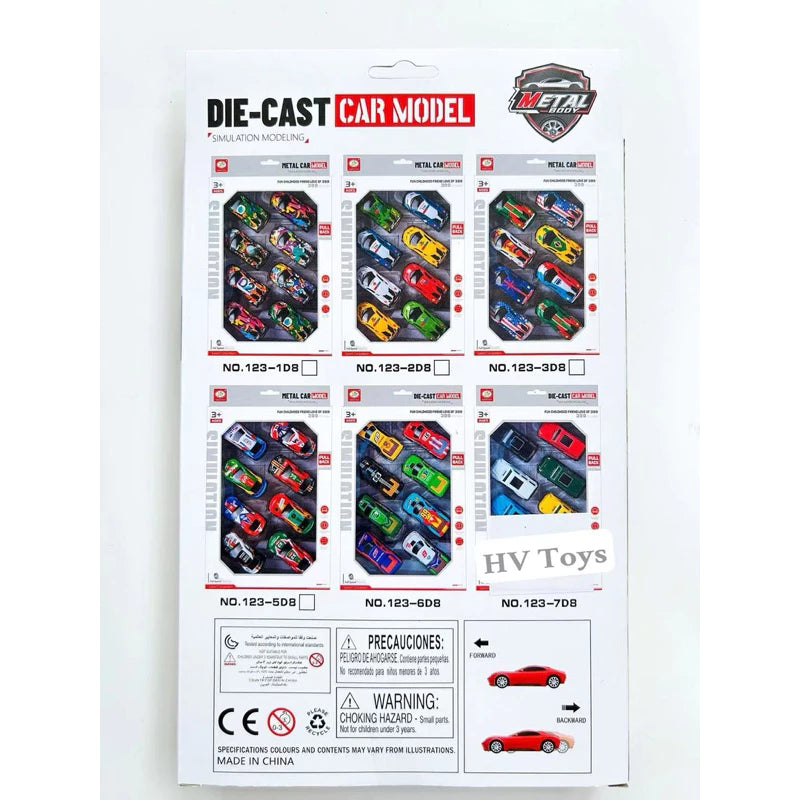 Die-Cast Metal Car 8-Piece Set 1:64 product image 3