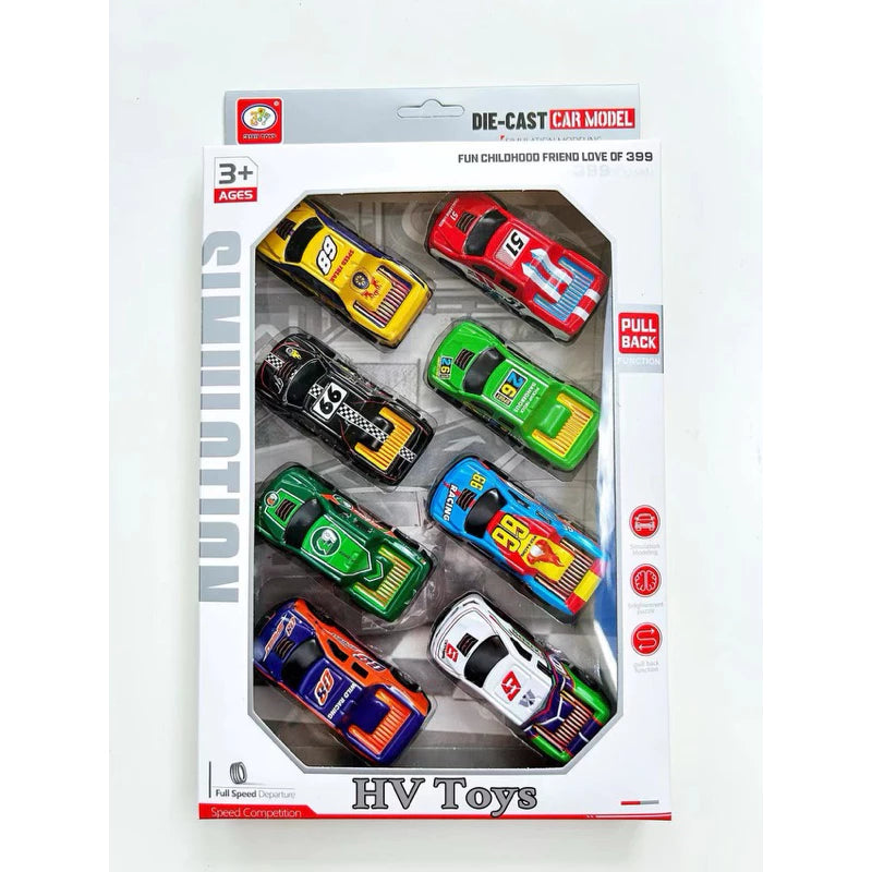 Die-Cast Metal Car 8-Piece Set 1:64 product image 2