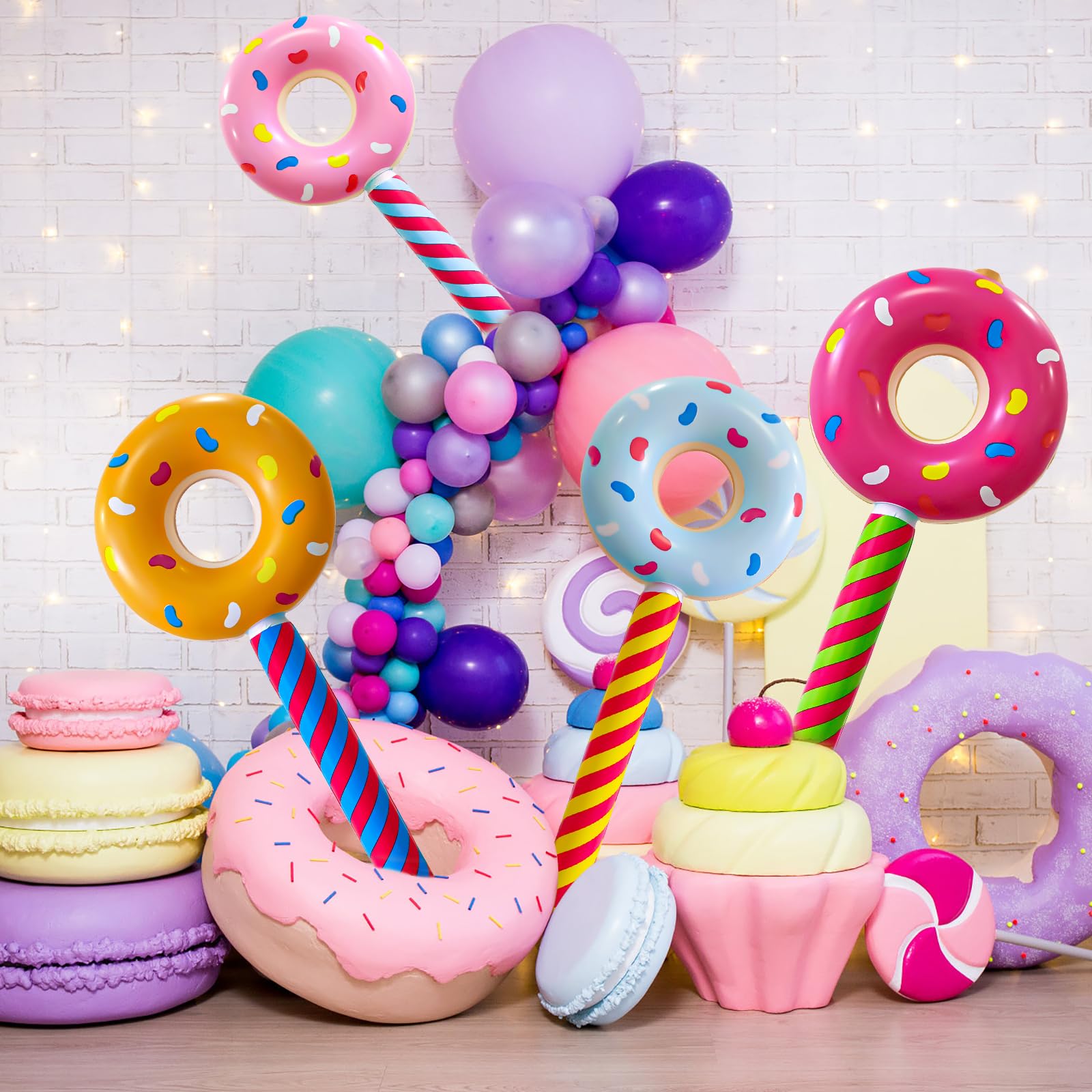 Inflatable Donut Lollipop Air Stick Wand