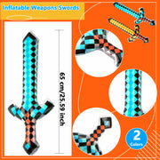 Inflatable Pixel Diamond Sword Toy Balloon