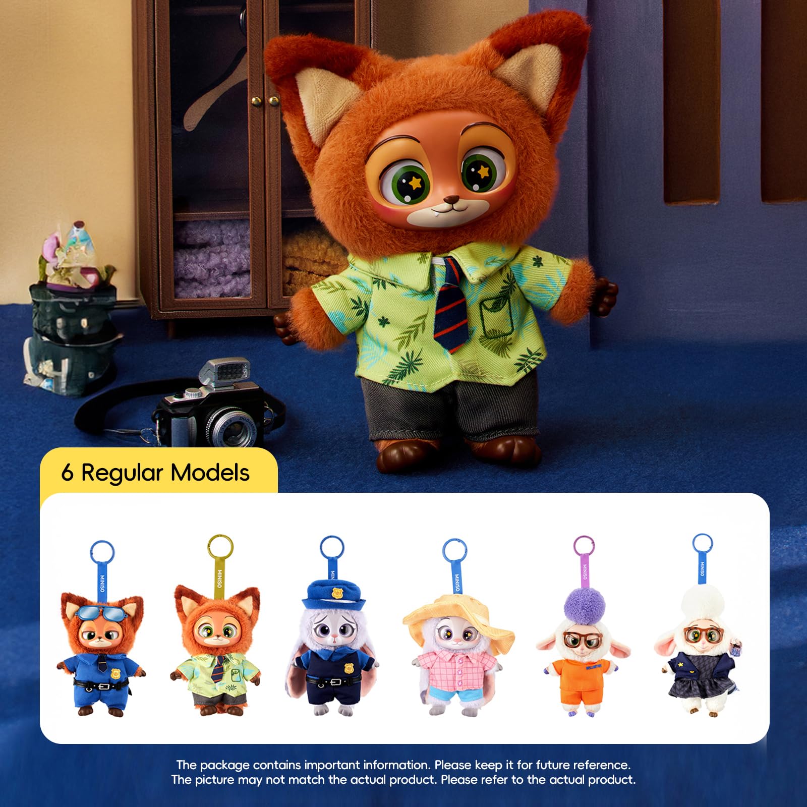 Zootopia Miniso Plush Pendant Keychain Series