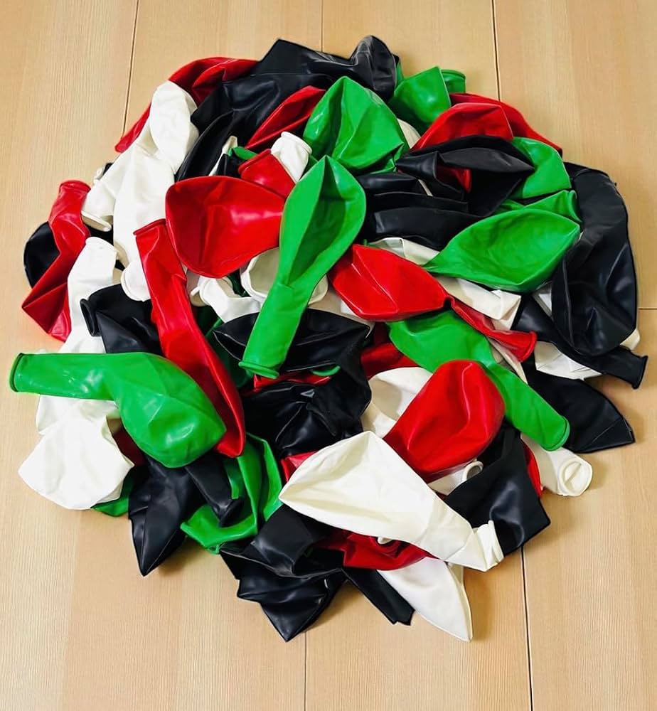 UAE Flag Color Latex Balloons Set