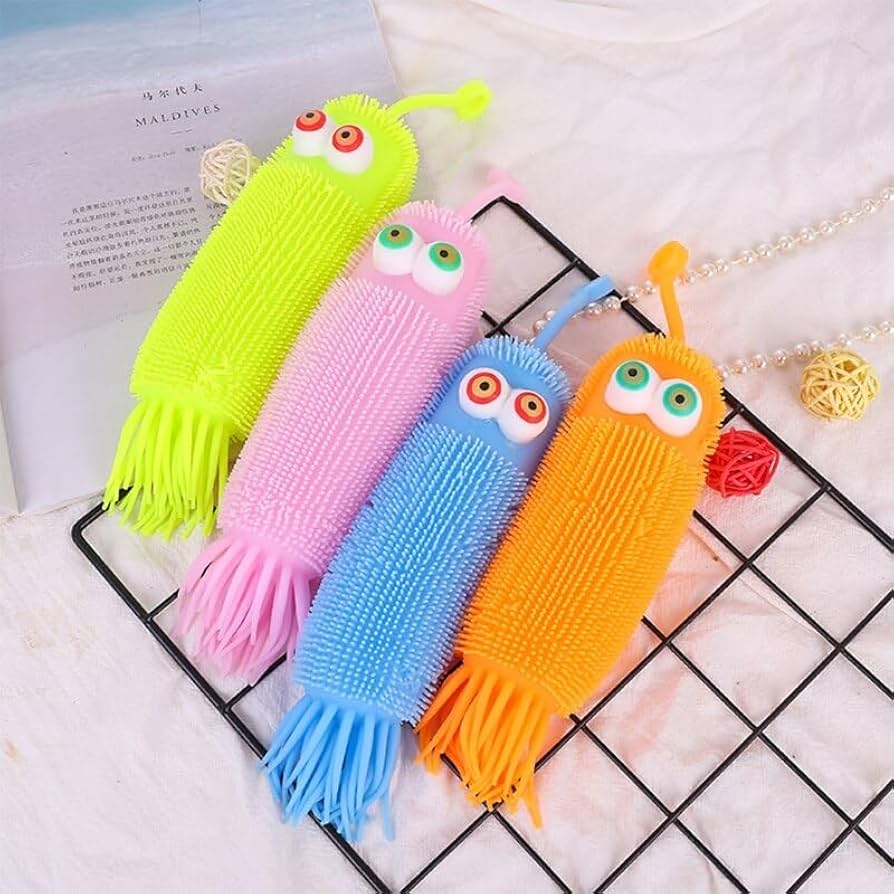Big-Eyed Worm Puffer Caterpillar Toy