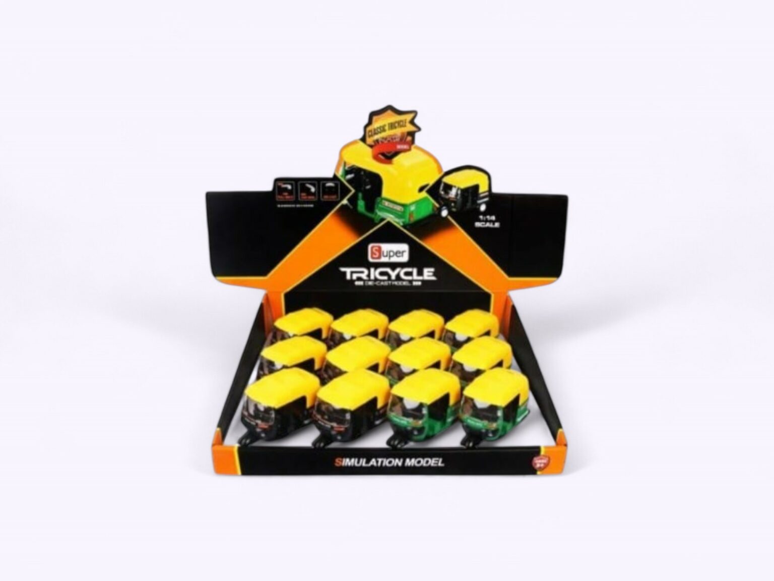 Super Tricycle 1:14 Scale Die-Cast Auto-Rickshaw