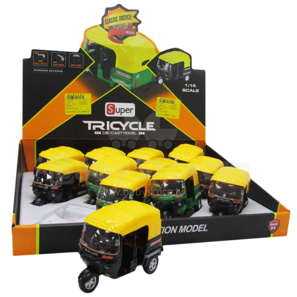 Super Tricycle 1:14 Scale Die-Cast Auto-Rickshaw