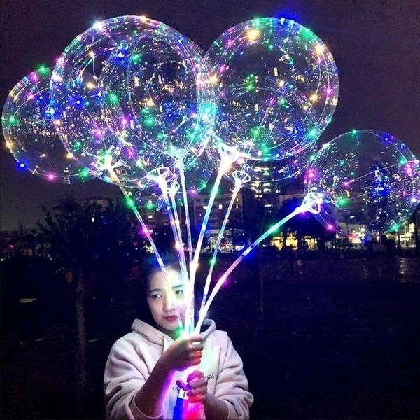 LED Light-Up Bobo Balloon Wand Set
