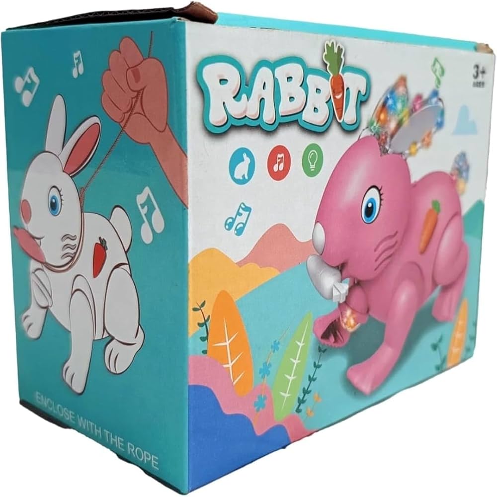 Interactive Light-Up Walking Bunny Toy