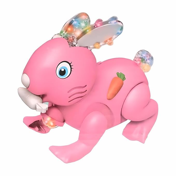 Interactive Light-Up Walking Bunny Toy