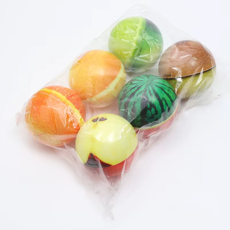 Fruit Print Foam Sponge Balls Set