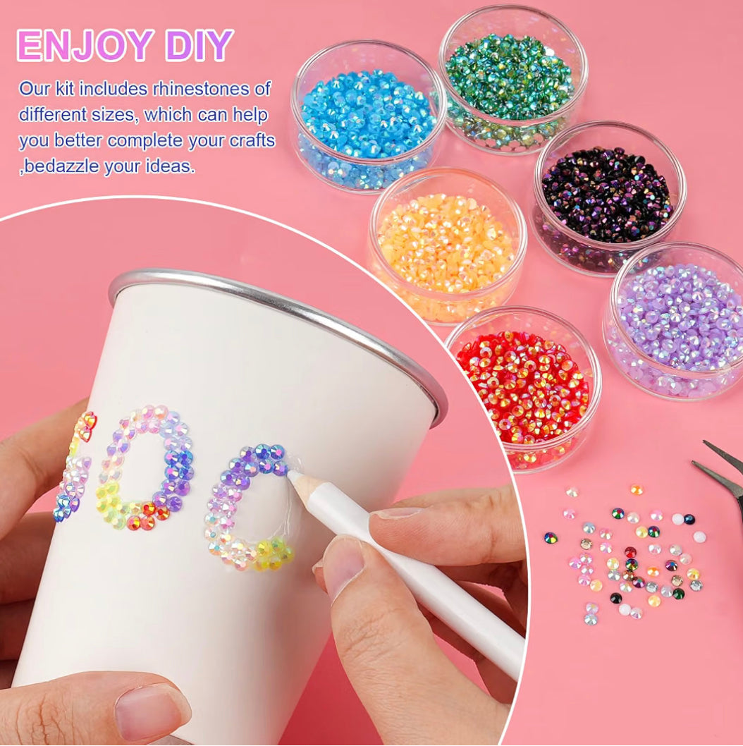 40-Color Jelly Rhinestones Crafting & Bedazzling Kit