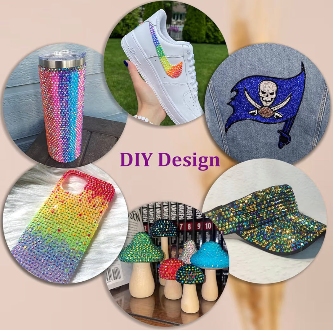38,000Pcs 28-Color Jelly Rhinestones Bedazzling Kit