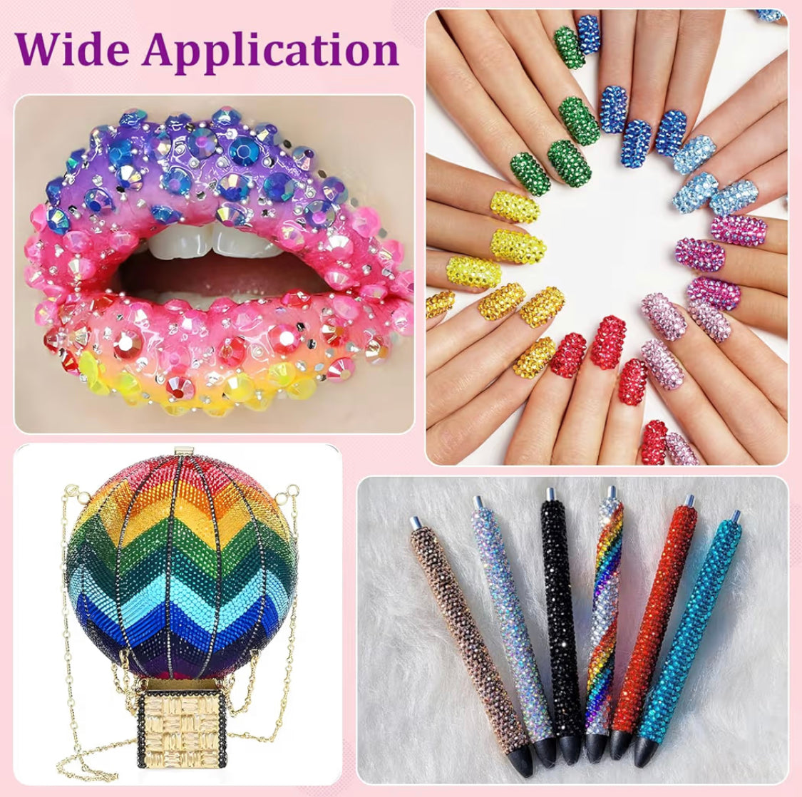 38,000Pcs 28-Color Jelly Rhinestones Bedazzling Kit
