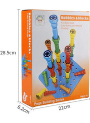 Bubbles & Blocks Peg Building Toy Set