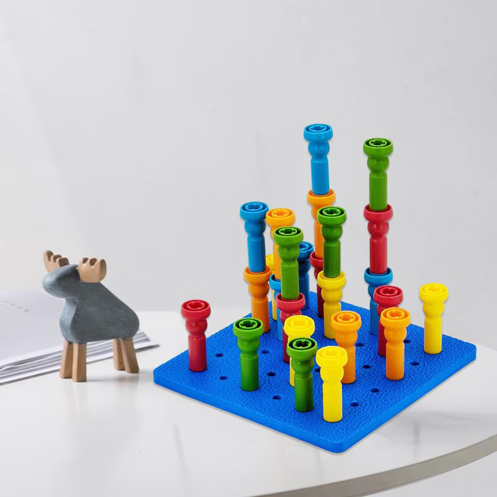 Bubbles & Blocks Peg Building Toy Set