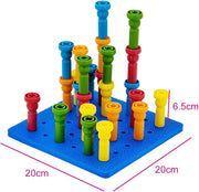 Bubbles & Blocks Peg Building Toy Set