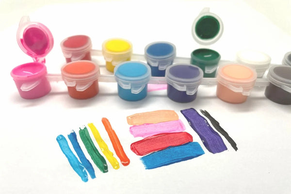 Mini 8-Color Paint Strip Set with Brush