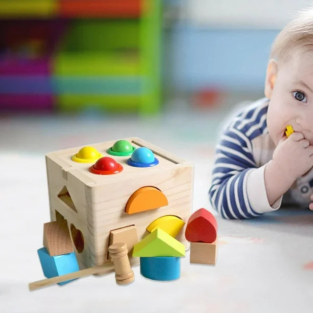 Wooden Shape Matching & Pound-a-Ball Activity Box – product image 2