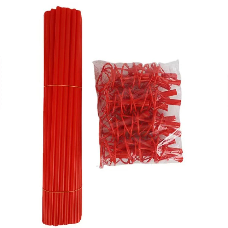 Red Plastic Balloon Sticks and Cups Set