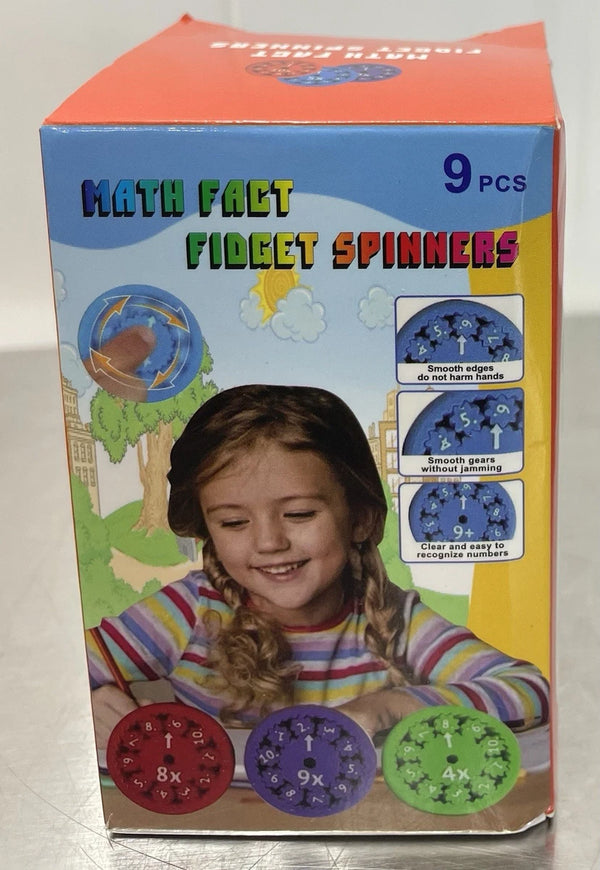 Math Fact Fidget Spinners (9 Pcs Set)